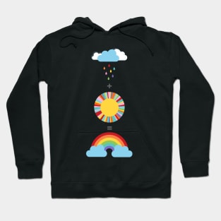 Rain + Sun = Rainbows Hoodie